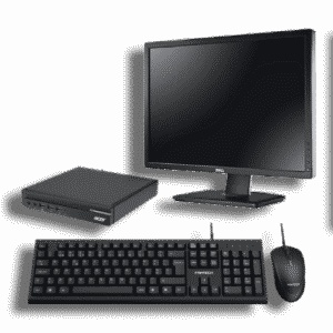 BUNDLE - ACER VERITON N4640G MINI PENTIUM G4500T 6-GEN 8GB 128GB SSD M.2+500GB HDD WIN 10 PRO + MONITOR DELL 24'' U2412 1920x1200 VGA+DVI+DP